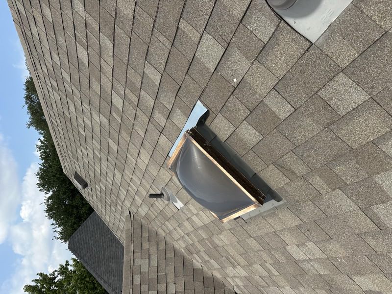 Base of a dome vent cut into the shingle field