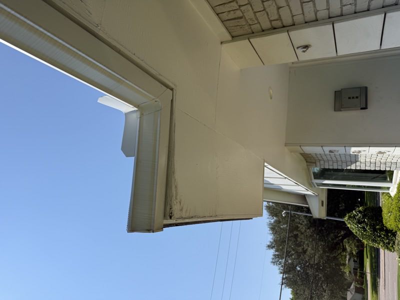 Eave and soffit on a low slope commercial building